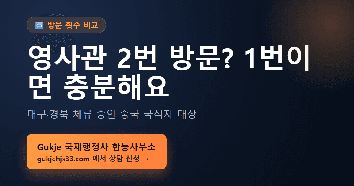 중국 여권 갱신, 총영사관 몇 번 가야 할까